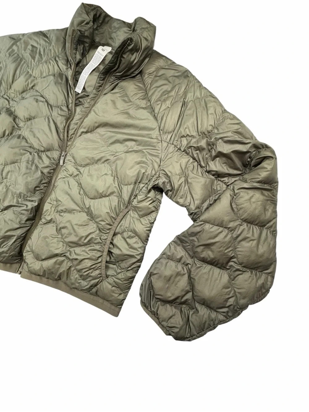 Lululemon Women’s Featherweight 900-Down-Fill Quilted Jacket In Olive Brown M - Picture 3 of 10